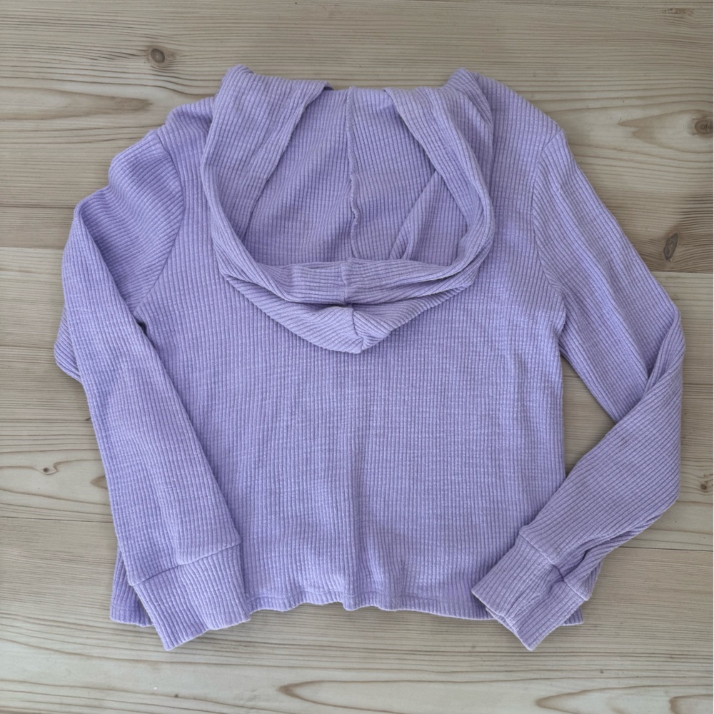 Old Navy girls L (10/12) ribbed lavender hoodie